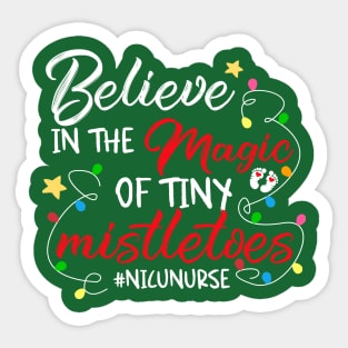 Believe in the Magic of Tiny Mistletoes! Sticker